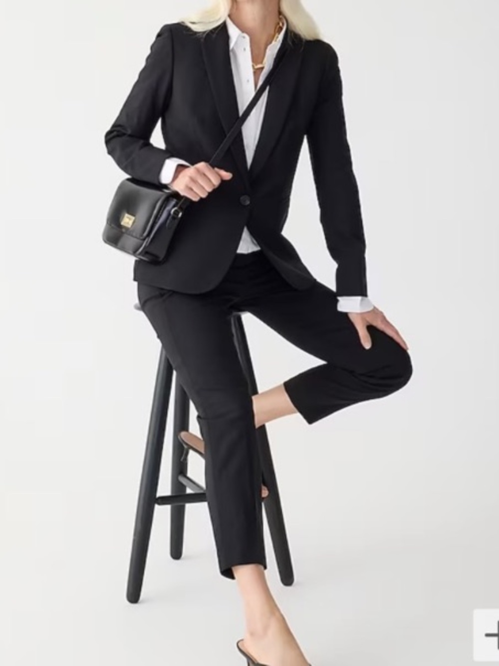 NWOT J. Crew Black Parke Blazer Linen Blend, Size 0P